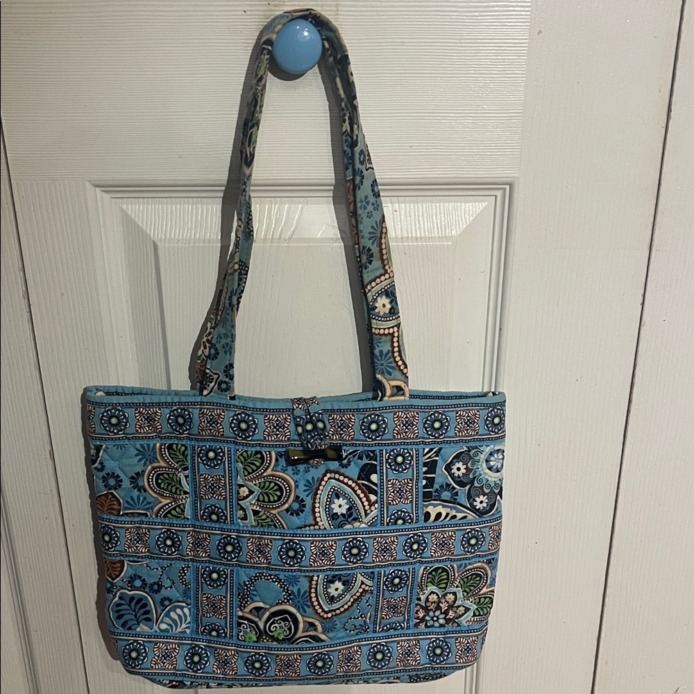 Vera Bradley Blue and Green Patterned Tote